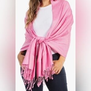 Pashima Pink Silk Scarf